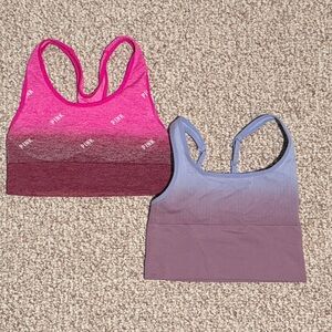 Girls Pink Active and Purple Sports Bras Set